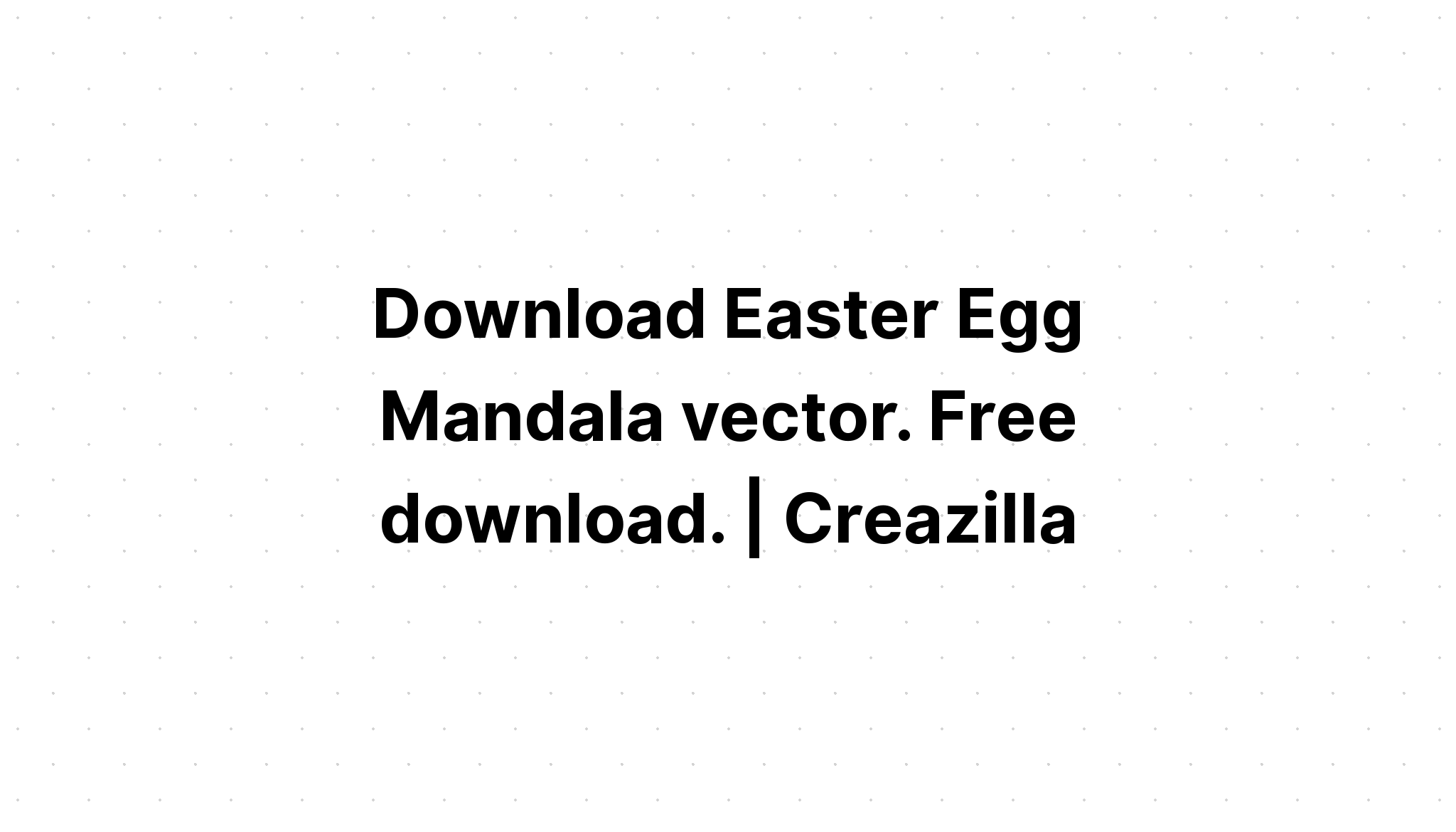 Download Easter Mandala Svg Free Design - Layered SVG Cut File